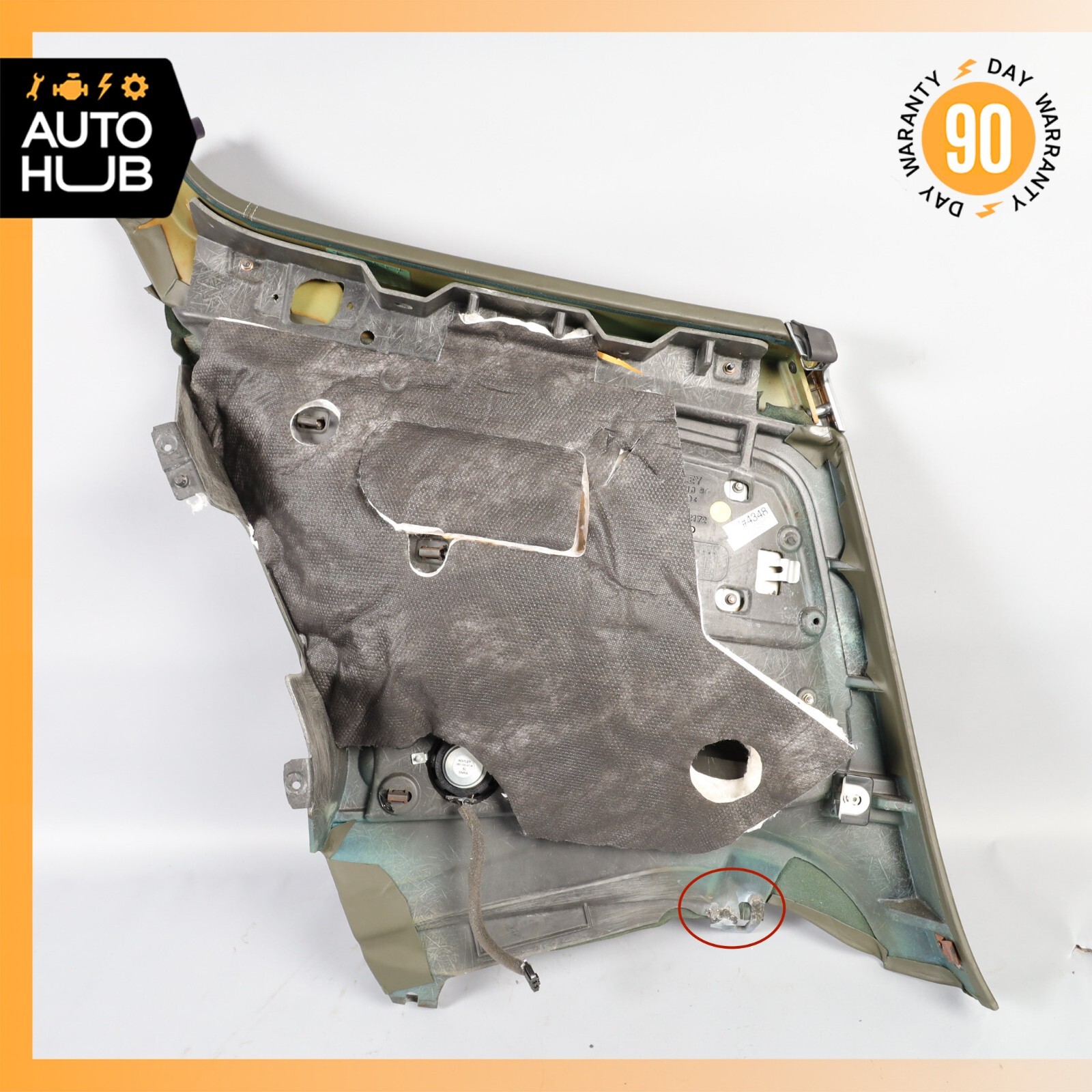 03-10 Bentley Continental GT Rear Passenger Side Interior Door Panel Green OEM