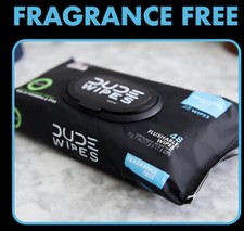 Dude Wipes Flushable Wipes Dispenser 3 Packs Of 48 Wipes , Unscented Wet Wipes