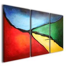 Quadri arte design Abstract I stampa su tela trittico moderno astratto