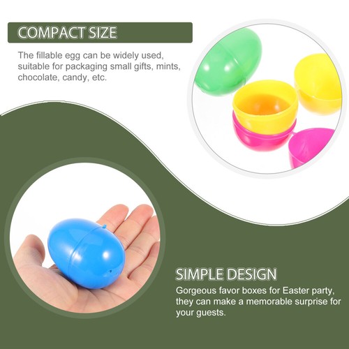 50 Pcs DIY Projects Lovely Eggs Easter Toy Toddler Plastic Fillable - Picture 7 of 12
