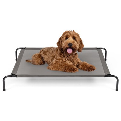 Pet Elevated Bed Textilene Mesh Fabric Dog 43''/50'' Chew Proof Pet Cot In&Outdoor