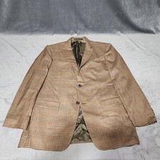 John W Nordstrom Blazer 44L Loro Piana Super 130s Wool Glen Check Double Vented