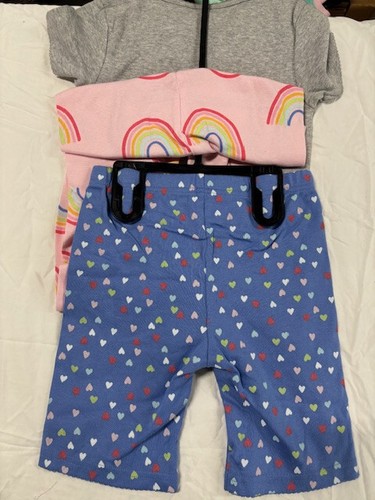 Carters GIRLS 3-Piece Cotton Pajama Set (PINK/GRAY/BLUE 7)NWT - Picture 2 of 2