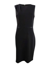 DKNY Women's Embellished Sheath Dress (8, Black)