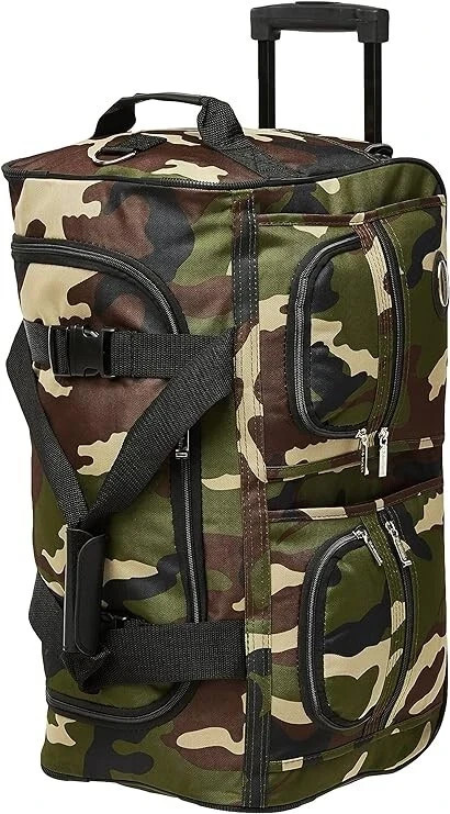 Rockland Rolling Duffel Bag 30 Inch Camouflage  Large Wheels