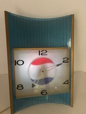 U•Horloge électrique vintage PEPSI Cola avec lumières Price Brothers Inc. Chi fonctionne très bon état