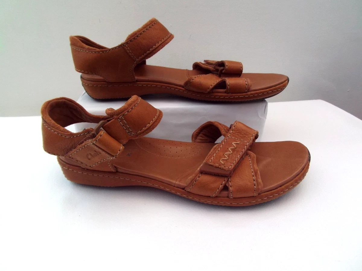 Clarks Men Air Trek‎ Active Air Ankle Strap Brown Leather Sz 11 Gently Used 2025 Clarks Active Air Leather Sandals Mens sz 11 M brown  main image 3