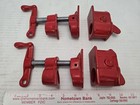 2 Sets Red Cast Iron Wood Gluing 3/4" Pipe Clamps FREE SHIPPING