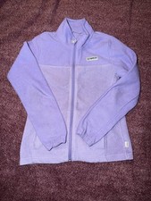 Magellan Outdoors Girls L Purple Fleece Zip Jacket Mid-Length Long Sleeve