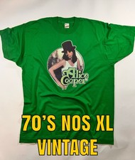 nos VTG 1975 ALICE COOPER Welcome To My Nightmare Concert Tour UNUSED t-shirt XL