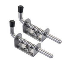 Spring Loaded Gate Latch Pin Barrel Bolt 5in Durable 304 Stainless Steel Heav...