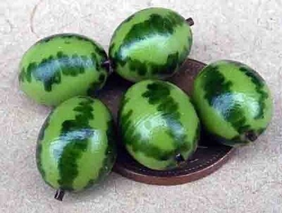 Dolls House Fruit Water Melon (5) Small Hand Made Kitchen 1:12 Scale tumdee