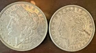Two Morgan Silver Dollars 1921 United States Mint Very Collectible Eagle Desgin