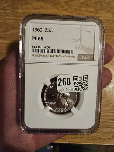 1960 Washington Quarter Proof PF68 NGC