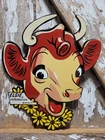 VINTAGE BORDENS PORCELAIN SIGN OLD ELSIE COW DAIRY FARM MILK ICE CREAM CHEESE