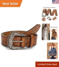 Stylish Vintage Western Buckle Belt for Women  Men - Gifts for All Occasions