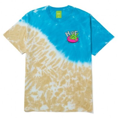 HUF Lifes A Beach Tiedye T-Shirt - blue x tan