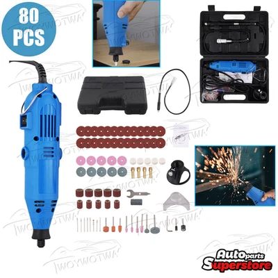 INCHSPEEED 80stk Mini Drehwerkzeug Schleifset Polierset Drill Zubehör Schleifer Für Dremel