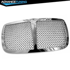 Fits 2005-2010 Chrysler 300c Chrome Front Bumper Upper Mesh Grille Abs Grill
