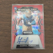 2024 Panini Prizm Draft Picks RC Signing Day Red Ice Gabriel Murphy #SD-GMY