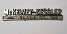 VTG McKelvey Kessler Olds Renault St.Louis Mo Metal Dealer Badge Emblem Tag 