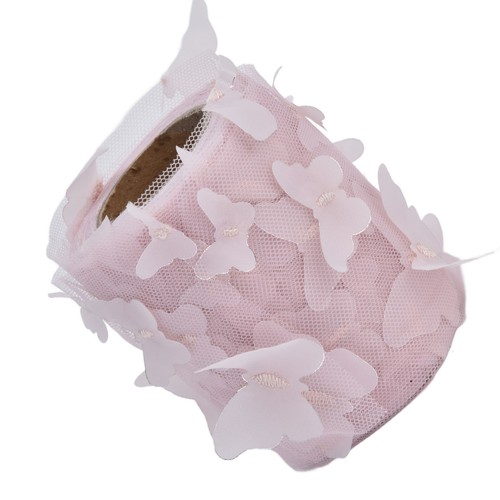 (Flesh Pink)Phefop Tulle Roll Handmade Material Clothing Decoration Sheer Fabric - Picture 11 of 22