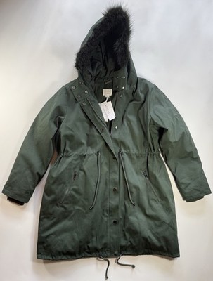 Seraphine Down Lined Parka Maternity Jacket Women s Size 10 Hunter Green NEW