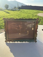 Ornate Gold Metal Vintage Rectangular Photo Frame, Free Standing