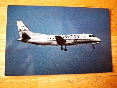 REPUBLIC EXPRESS/EXPRESS AIRLINES 1 SAAB SF340A Postcard