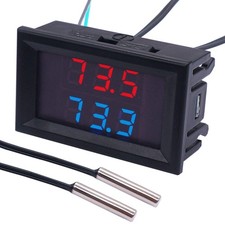 weideer Digital Thermometer Dual LED Display Fahrenheit to Centigrade Adjusta...