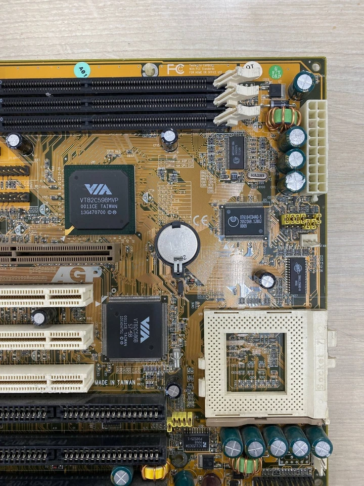 Super Socket 7 AT Chaintech 5AGM3 Motherboard (VIA MVP3) ISA,PCI, AGP - Image 4 of 4