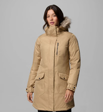 Columbia Women's Suttle Mountain Long Insulated Jacket Winter Parka Coat, NEW