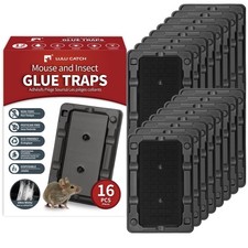 LULUCATCH Mouse Insect Traps 16 Pack, Heavier Sticky Traps with Non-Toxic Gl...