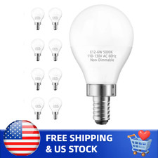 E12 Ceiling Fan Light Bulb 8-Pack Non-Dimmable 60W 5000K Daylight Small Base LED