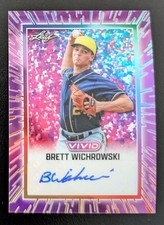 Brett Wichrowski 2025 Leaf Vivid Baseball Base Autograph Purple /7