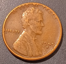 1949-d Lincoln Wheat Centpenny Us History Old Coin Circulated 1 1949-d Lincoln Wheat Centpenny Us History Old Coin Circulated 1