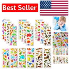 Ultimate Dinosaur Sticker Set: 800 Waterproof Stickers for Kids' Party Favors