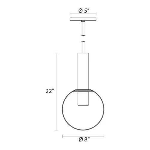 Sonneman 3760 Nickel Bubbles 1-Light Pendant With Clear Shade - Picture 6 of 10