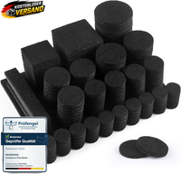 Filzgleiter Set 160 StüCk Selbstklebend Schwarz FüR MöBel Bodenschutz 5Mm Dicke