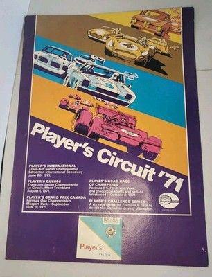 RARE 1971 Player's Circuit Racing Promo Easel Trans-am Formula One Formula B NOS