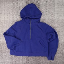 Lululemon Scuba Oversized Half Zip Hoodie Larkspur Blue M/L LW3DM4S