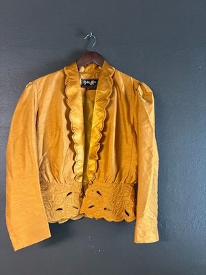 Vicky Man Yellow Fitted Embelished Blazer- Size 14- RRP:$160.00