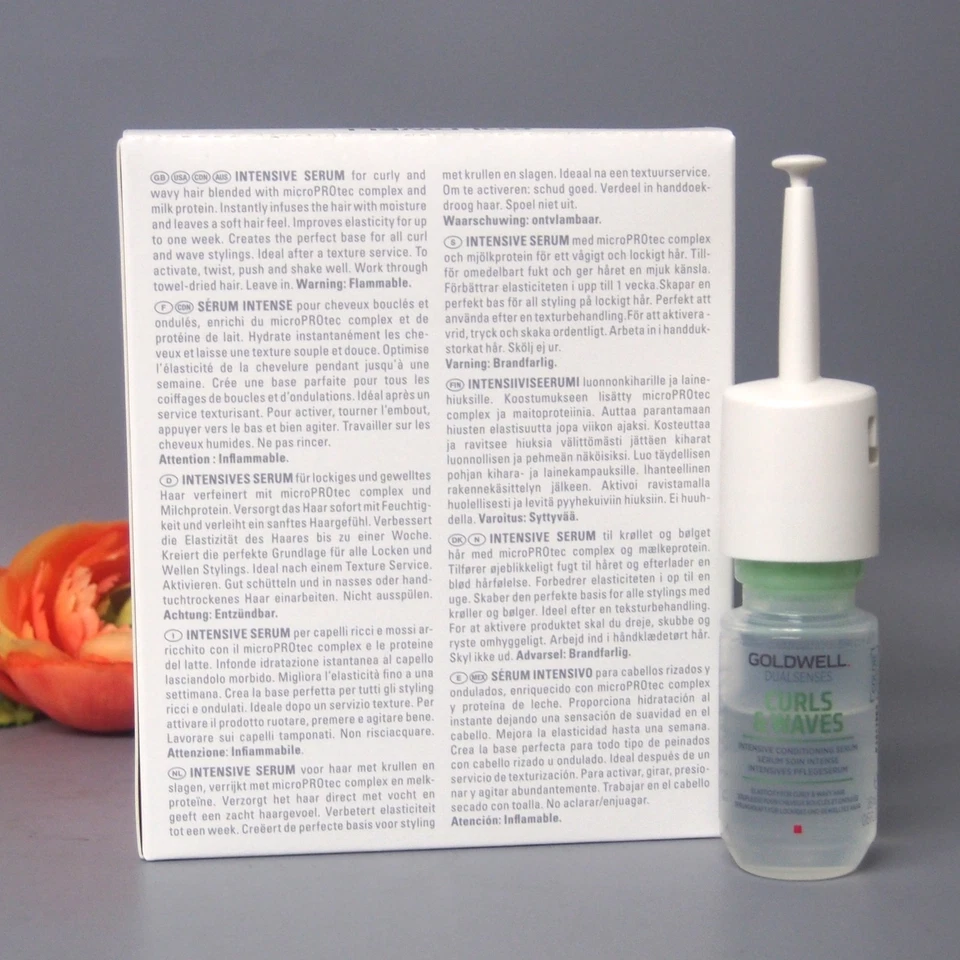 Suero Restaurador Intensivo Goldwell Dualsenses CURLS & WAVE 12x18 ml viales Foto 3 de 4
