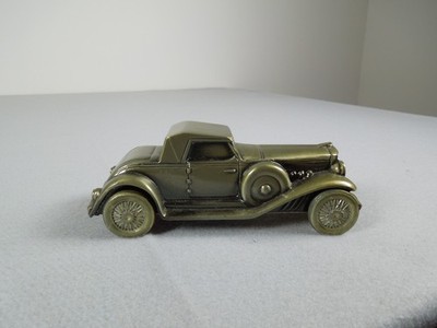 Vintage 1974 Banthrico 1930 Duesenberg Roadster Coupe Bank Bronze