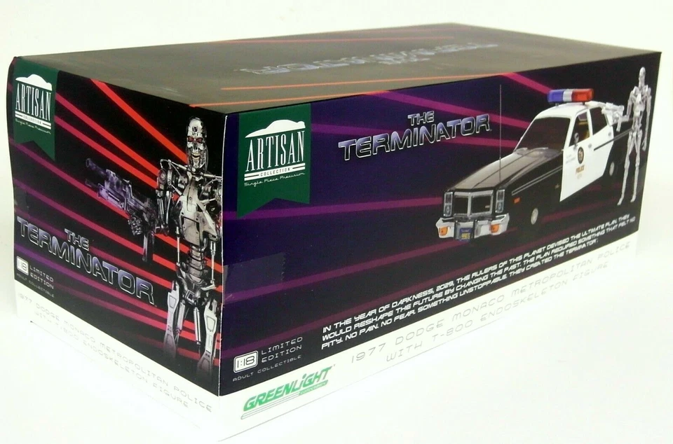 Greenlight 1/18 Scale - 1977 Dodge Monaco Police + Terminator Diecast model car - Image 2 of 4
