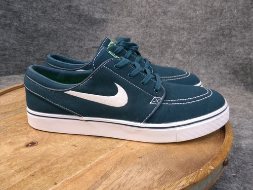 Nike SB Zoom Stefan Janoski Canvas Teal Volt Skate Shoe Mens Size 9.5 615957-317