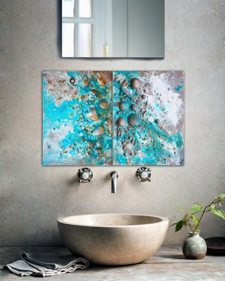 Splashback Art Tile Resin Ss Handmade Wall Decoration