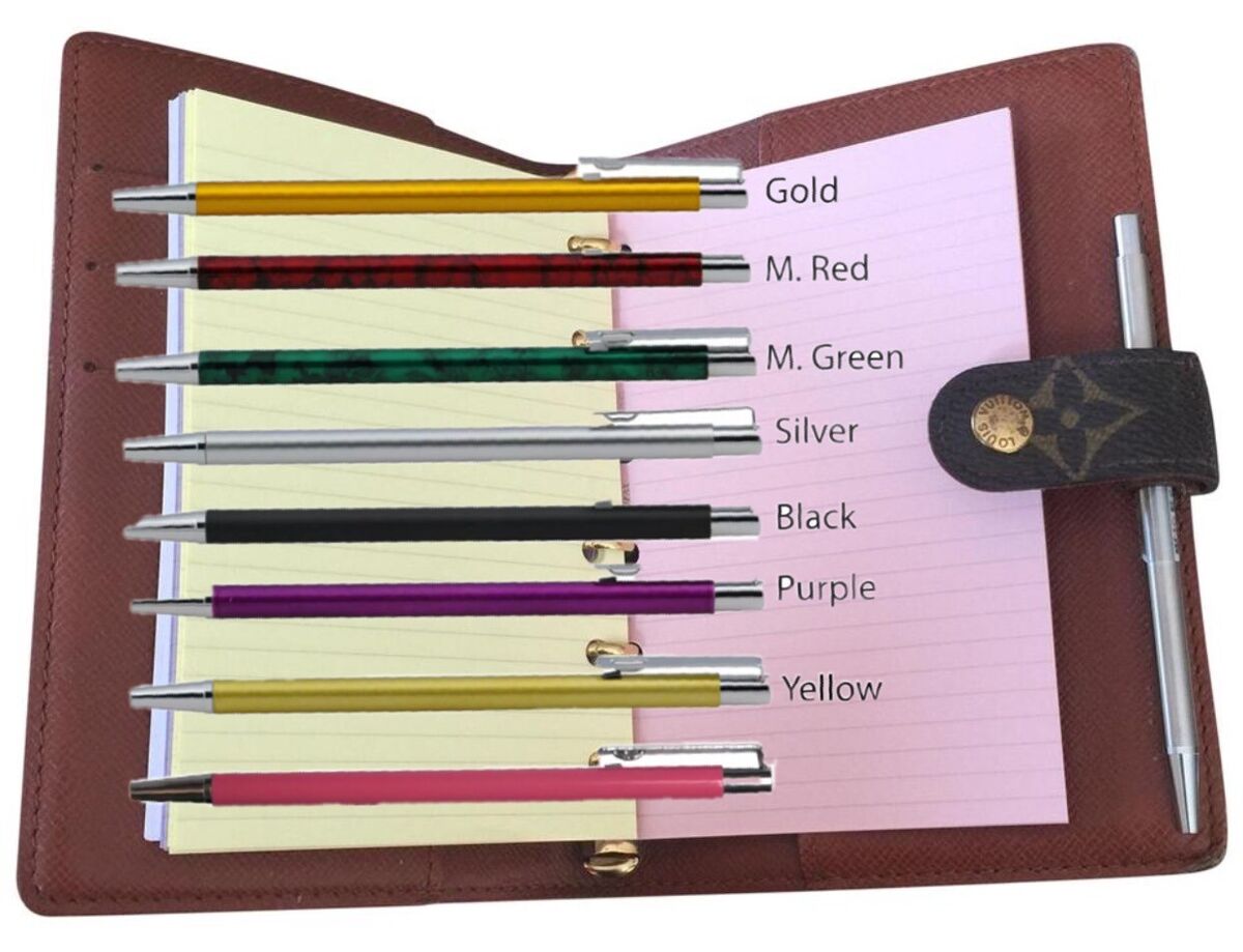 Pen fits Louis Vuitton Small PM Agenda+ 100 sheets of Refill Pen fits Louis Vuitton Small PM Agenda+ 100 sheets of Refill