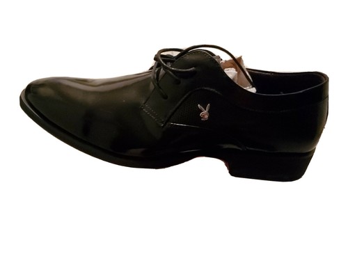 PLAYBOY Mens Black, Pointy-Toe Dress 