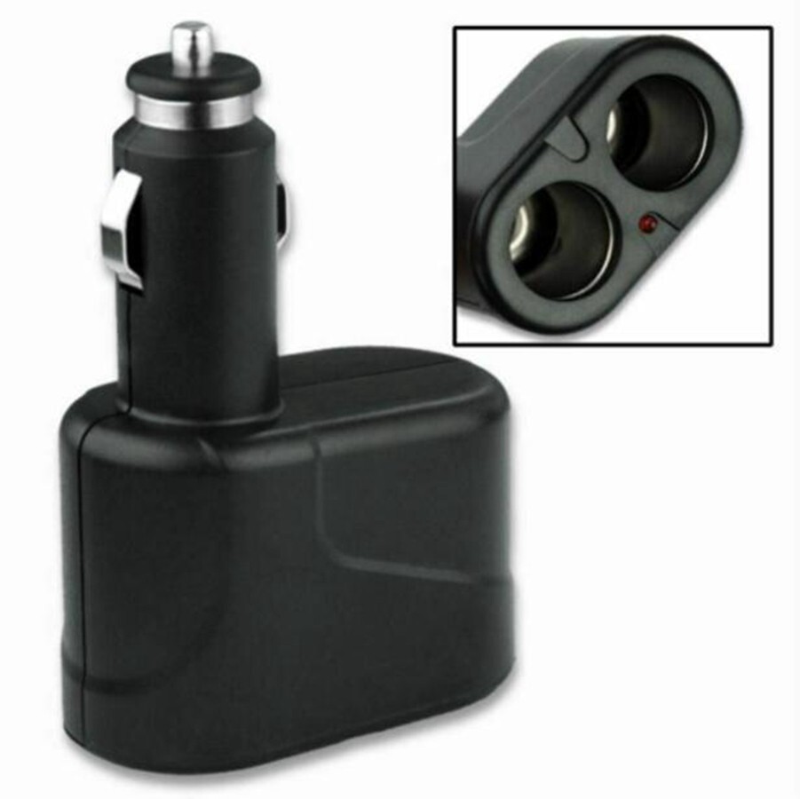 Dual Car Cigar Cigarette Lighter Socket Adapter Charger Two Ports PLUG N473